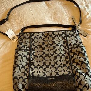 Coach messenger bag-black & gray New with tags